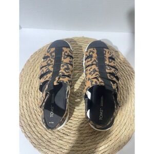 TOMS Leopard Print Platform Sandals Women's 7.5